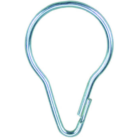 Confezione ricambio 200 ganci tenda doccia in acciaio zincato   30,5 mm