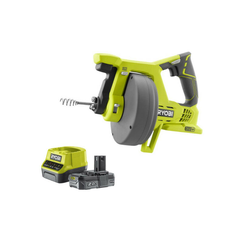 Image of Ryobi - Confezione Déboucheur 18V Oneplus - 1 batteria LithiumPlus 2.0Ah - 1 caricatore rapido 2.0Ah - R18DA-0