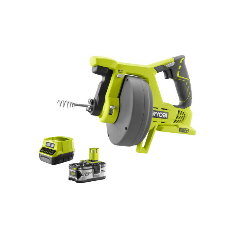 Image of Confezione RYOBI Déboucheur 18V Oneplus - 1 batteria LithiumPlus 4.0Ah - 1 caricatore rapido 2.0Ah - R18DA-0