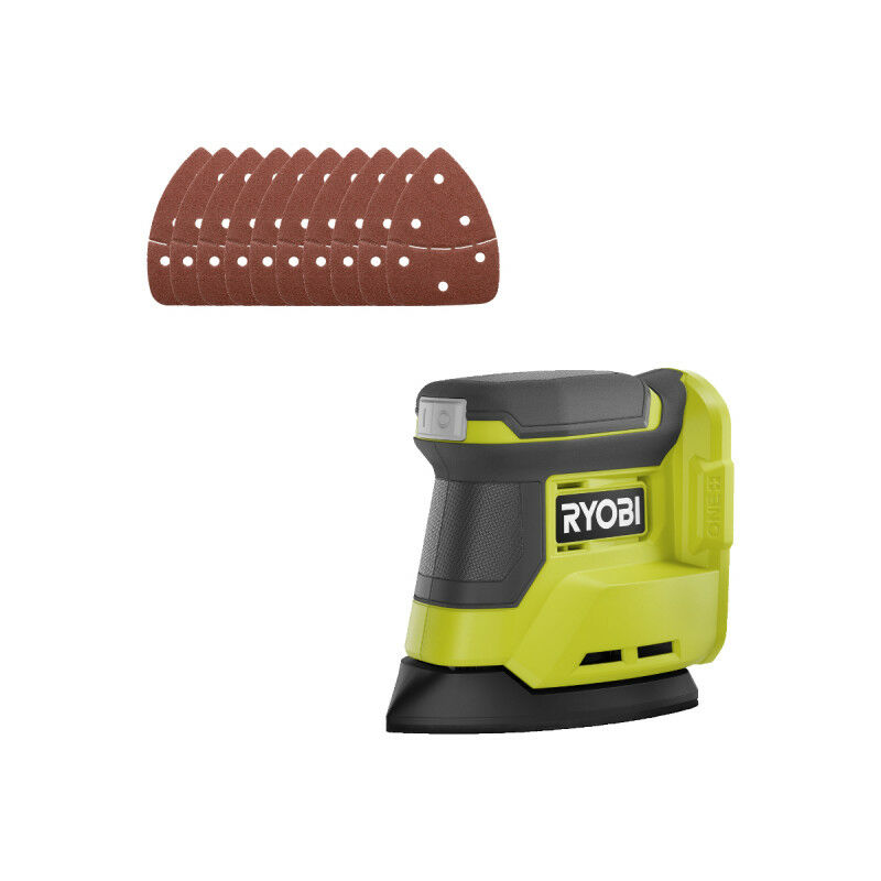 Image of Ryobi - Confezione Levigatrice triangolare RPS18-0 - 18V OnePlus - senza batteria e caricabatterie - Set di 10 fogli abr