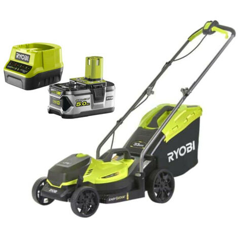 Confezione RYOBI Push Mower 18V OnePlus OLM1833B - 1 batteria 5.0Ah - 1 caricatore rapido RC18120-150
