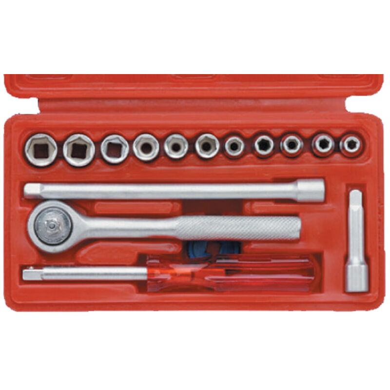 Capaldo - Confezioni da 17 chiavi a bussola gr.1/4' con cassetta in abs antiurto