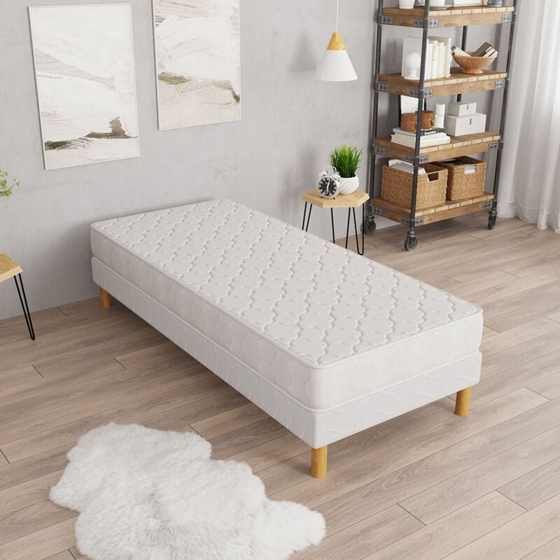 Ensemble 90x200 confort+ Sommier + Matelas Hauteur 17cm