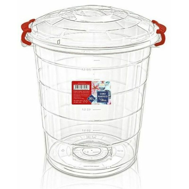 

Cubo de Basura Transparente 44 x 39 x 46 cm - 30 L - Confortime