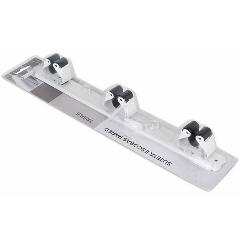 

Soporte Para Escobas De Pared Triple Blanco - Confortime