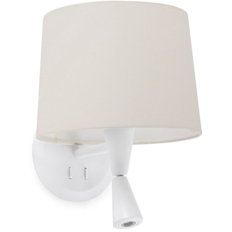 

CONGA Aplique de pared con lector blanca/beige - BLANCO MATE