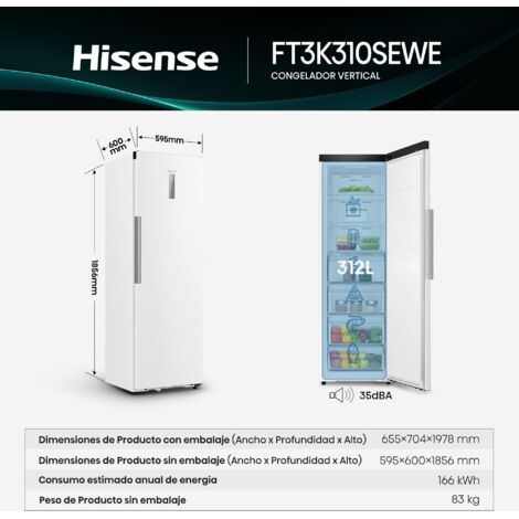 CONGELADOR HISENSE FT3K310SEWE NF 186X60 E