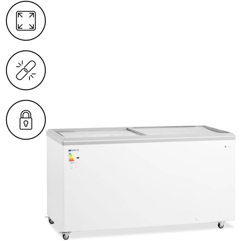Royal Catering - Congélateur vitré 450 l verrouillable Congélateur professionnel