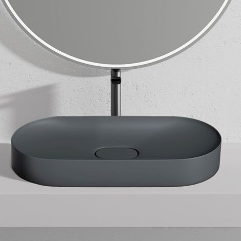 Conglomerate washbasin IRIS 71 CM GREY MATT