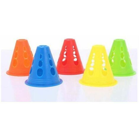 Coni per allenamento su strada, cono stradale per allenamento sportivo in plastica, cono stradale per allenamento sportivo da slalom, allenamento di calcio, rullo (5 colori)