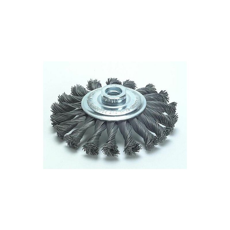 Conical Knot Brush 100mm M10 Bore 0.50 Steel Wire LES471254