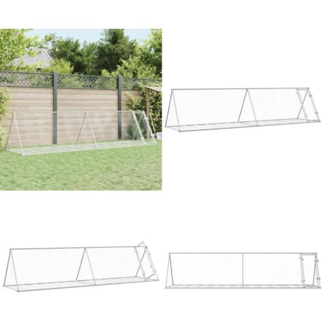 Conigliera Argento 400x105x91 cm in Acciaio Zincato - Recinto per conigli - Recinto per galline
