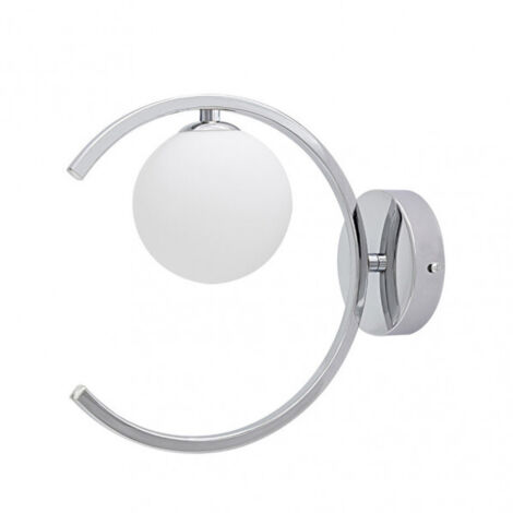 Conil moderne Wandleuchte aus Chrom mit Glasschirm FABRILAMPFABRILAMP