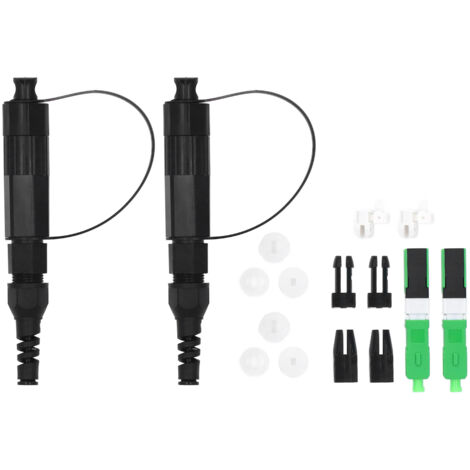 Conjoncteur SC Optique Rapide PEI Mini Portable pour Centre de données - Kit de 2 avec Adaptateur Fibre et Accessoires IP68