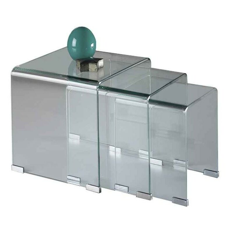 

Conjunto 3 Mesas Cristal Mod. Glass.