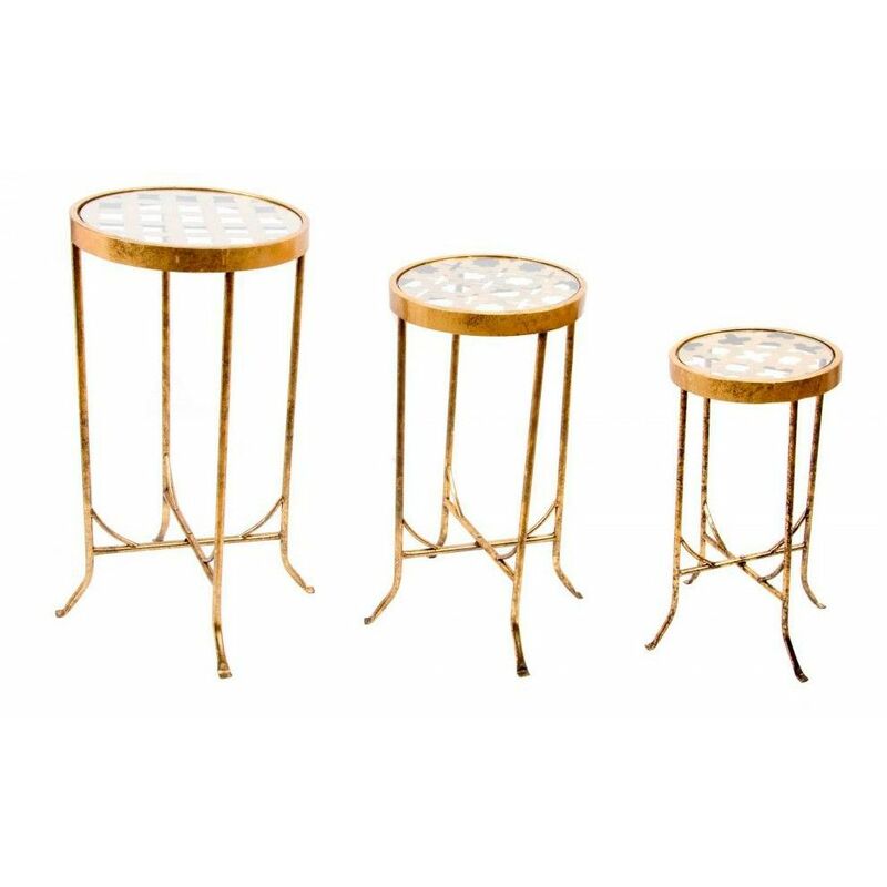 

Conjunto 3 Mesas Metallo Ancho: X Largo: X Alto: 61,5 Cm | 71,5 Cm | 81,5