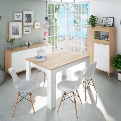 Mueble de salón ALIDA en Roble y Blanco al MEJOR PRECIO en ATRAPAmuebles.