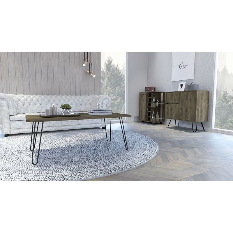 

Conjunto Andorra, Mesa De Centro + Aparador Salon Z 80 Androrra + Bar Bajo