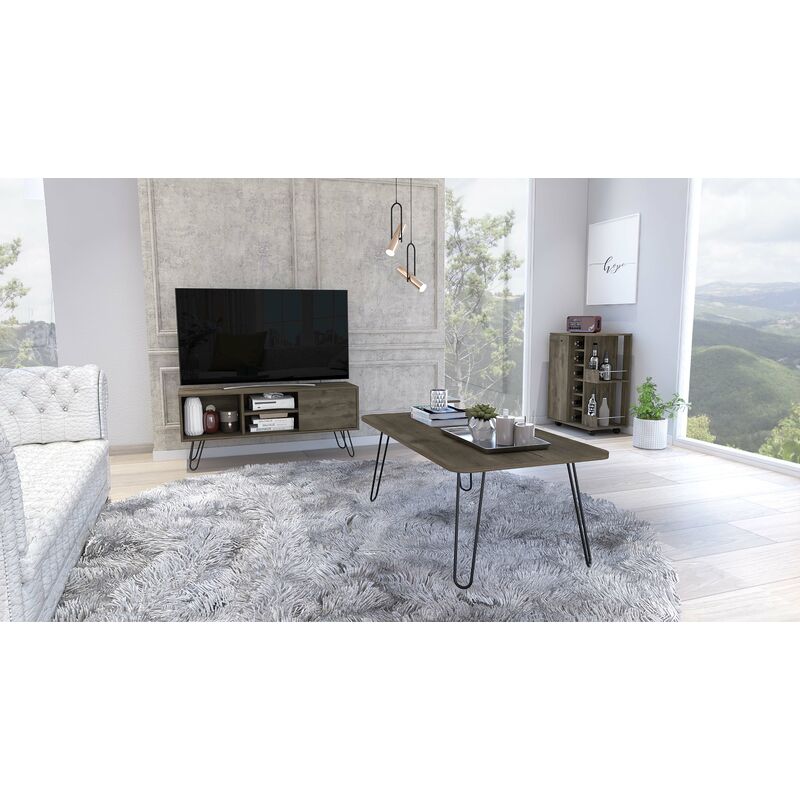 

Conjunto Andorra, Mueble Para Tv Z 115 + Mesa De Centro + Mueble Bar Bajo