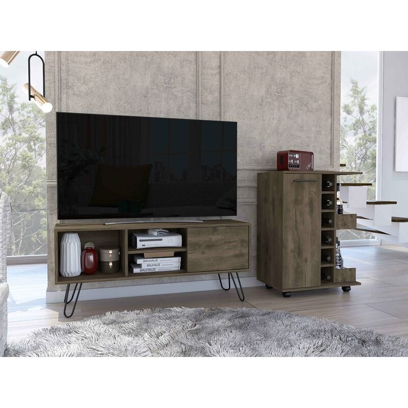 

Conjunto Andorra, Mueble Para Tv Z 115 + Mueble Bar Bajo