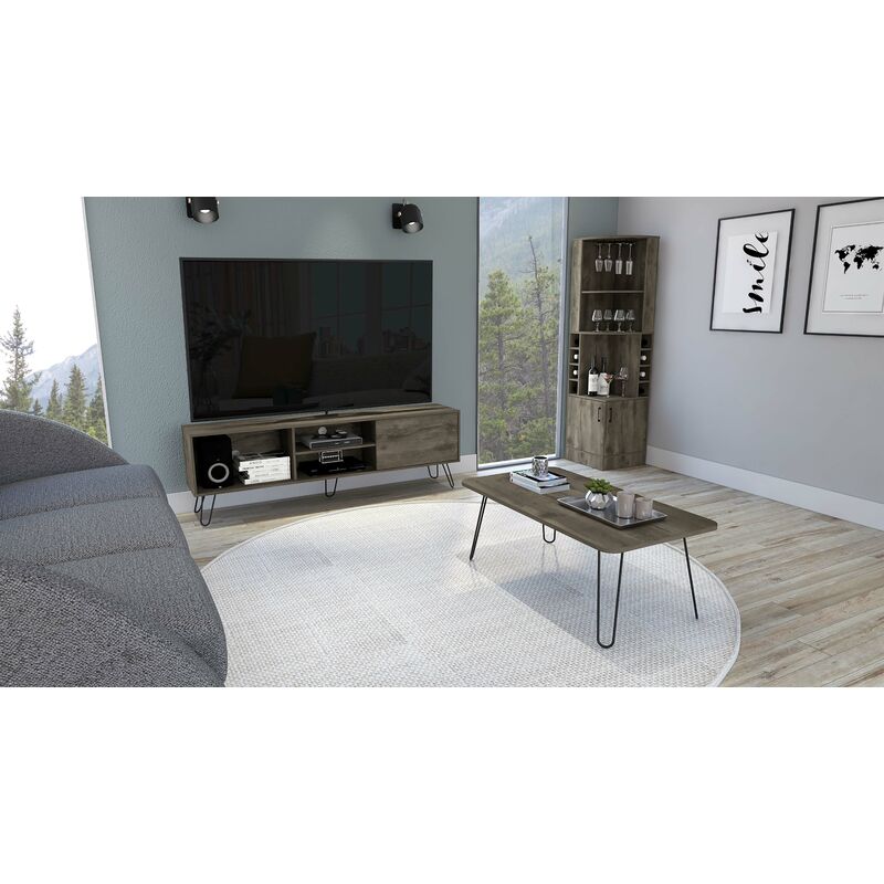 

Conjunto Andorra, Mueble Para Tv Z 180 + Mesa De Centro + Bar Botellero Esquinero