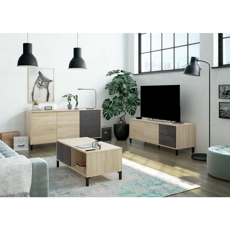 

Conjunto BArcelona de salon, Aparador + Mesa de centro + Mesa TV
