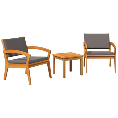 Conjunto bistro Marrón 45 x 45 x 38cm Madera maciza de Acacia vidaXL