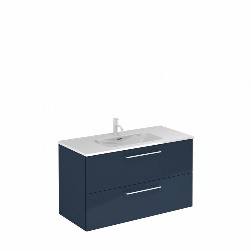 

Conjunto completo Mueble de baño 100 Nisy 2 Cajones Azul navy - Royo