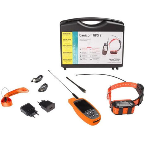 Conjunto completo rastreador GPS - NUM'AXES - CANICOM GPS 2 - Negro / Naranja