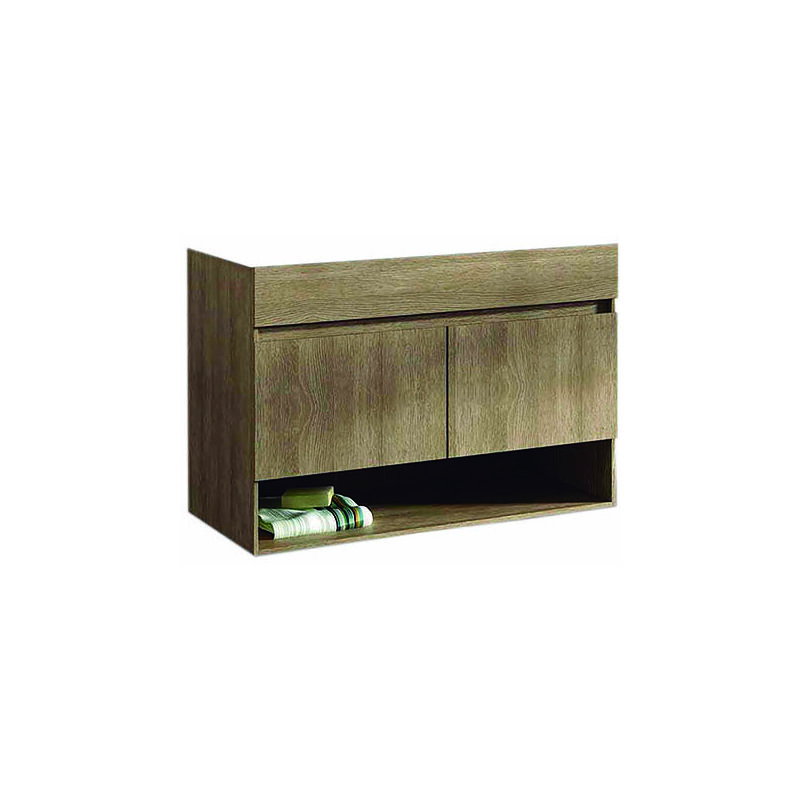 Tegler - Conjunto con mueble de baño estilo nordico NEBARI 3 piezas 120x45 2 senos CM Arena - Arena