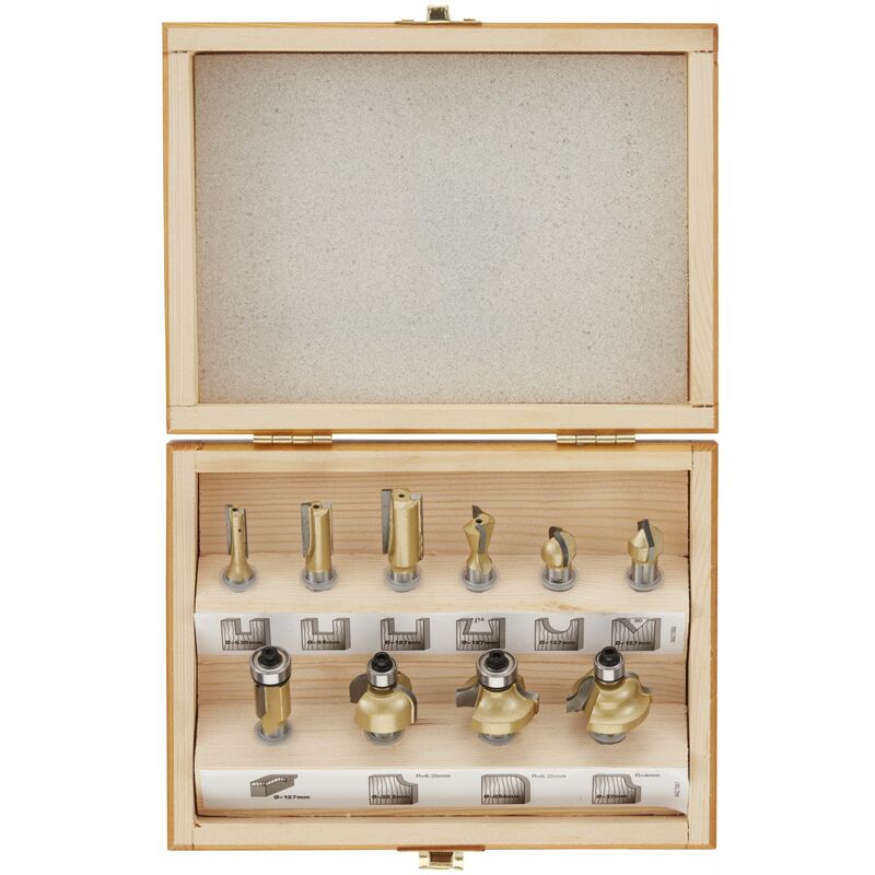 

Stanley STA80020-XJ Conjunto de 10 fresas TCT en estuche de madera
