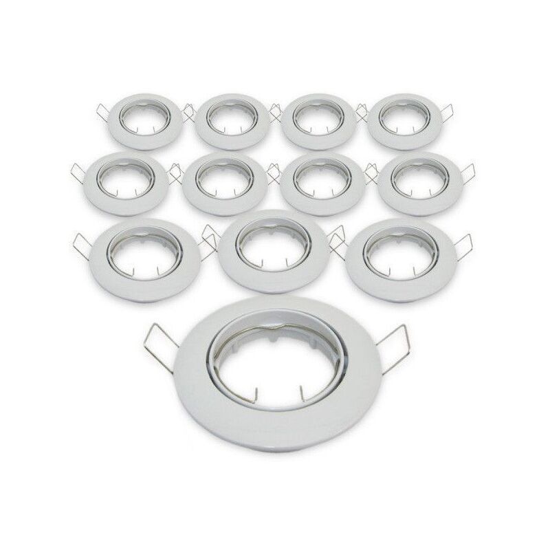 

Eclairage Design - Conjunto de 12 soportes ajustables D82 blanco