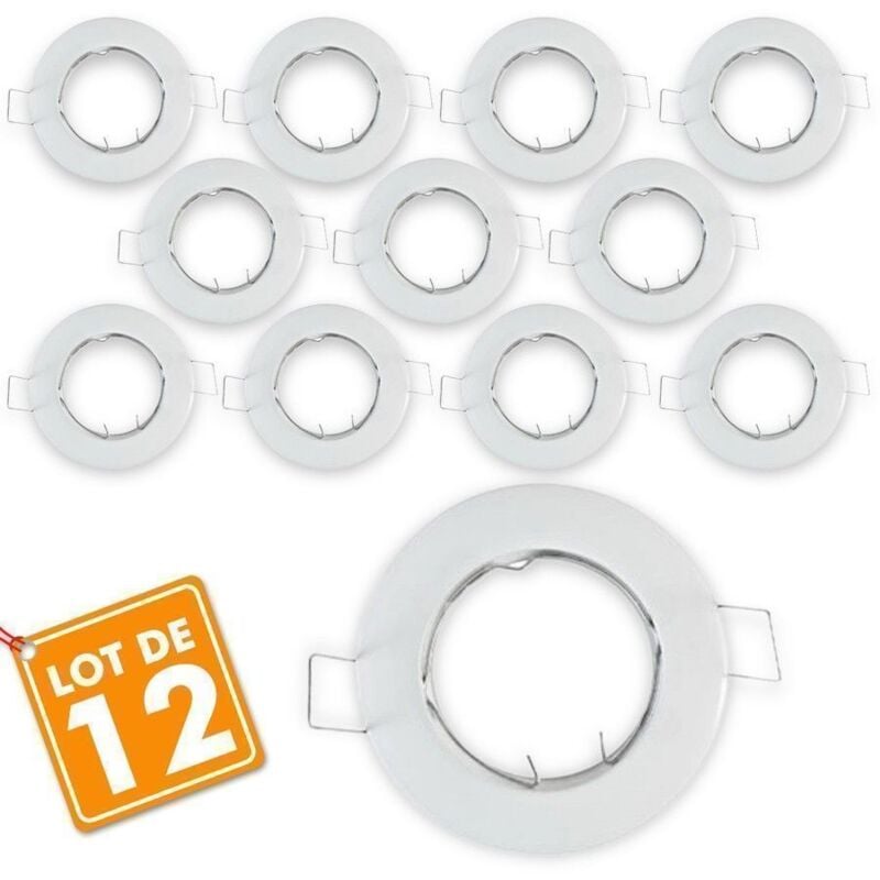 

Eclairage Design - Conjunto de 12 soportes fijo fijo D77 blanco
