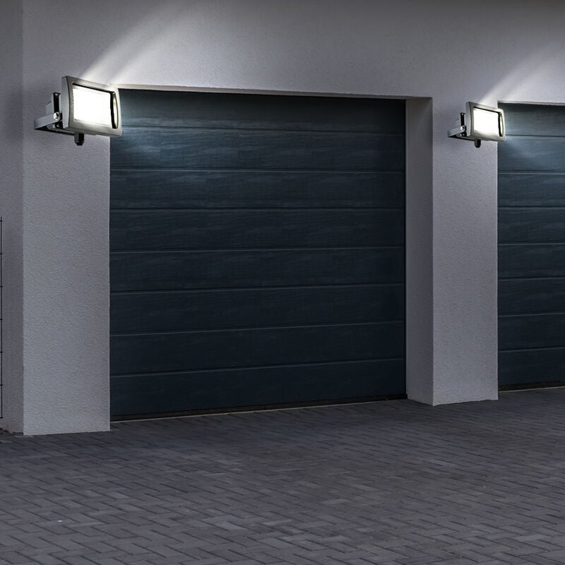 

Juego de 2 apliques LED de 10 vatios, foco de construcción, lámpara de exterior, foco giratorio