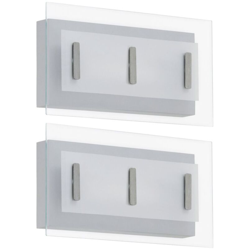 

Juego de 2 apliques LED de 7,4 vatios, focos de patio, lámparas de vidrio para exteriores