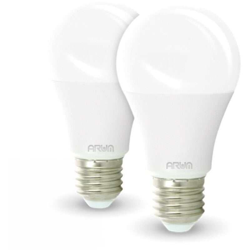 

Conjunto de 2 bombillas LED E27 9W Eq 60W | Temperatura de color: 4000K blanco neutro