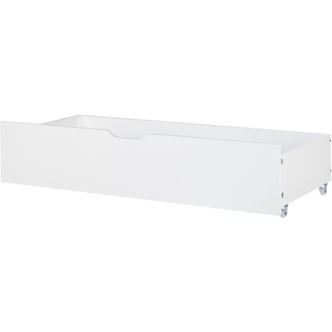 Conjunto de 2 cajones de almacenaje para cama MDF blanco Epaney