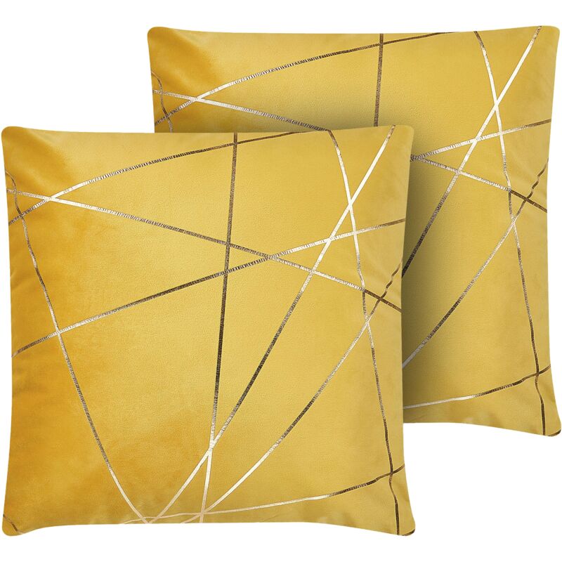 

Conjunto de 2 cojines amarillo 45 x 45 cm PINUS