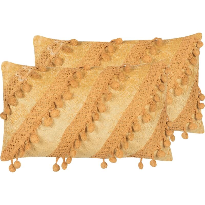 

Conjunto de 2 cojines amarillos 30 x 50 cm AYROOR