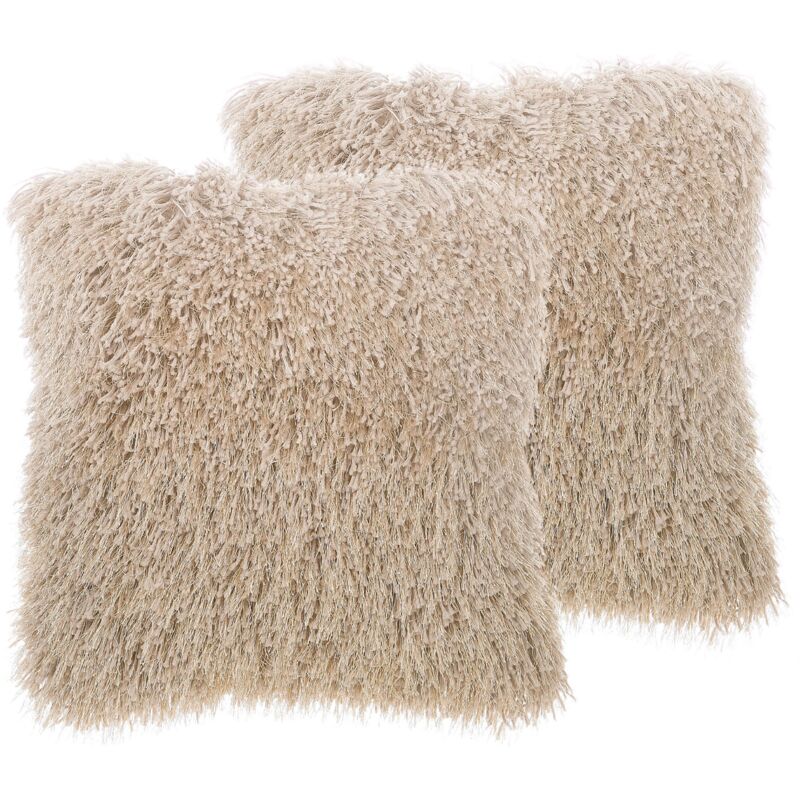 

Conjunto de 2 cojines beige 45 x 45 cm CIDE