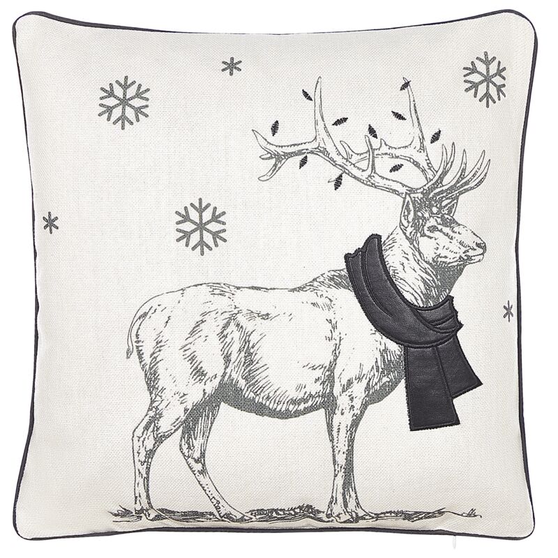 

Conjunto de 2 cojines de poliéster blanco crema/negro 45 x 45 cm SVEN