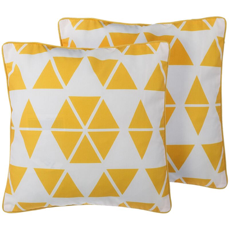 

Conjunto de 2 cojines amarillo 45 x 45 cm PANSY