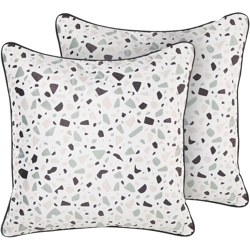 

Beliani - Conjunto de 2 cojines multicolor 45 x 45 cm LAVENDER