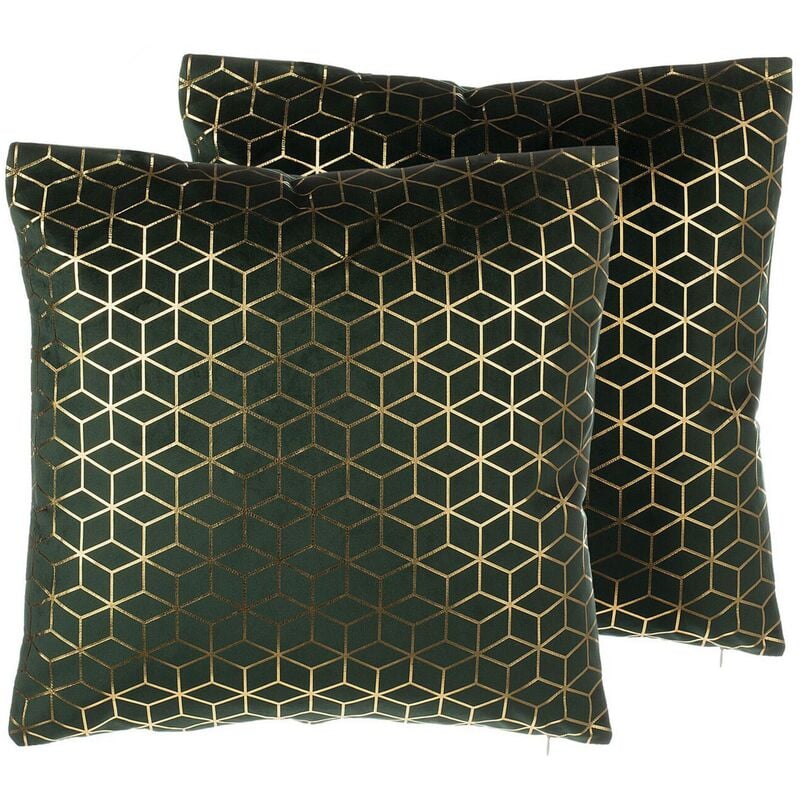

Conjunto de 2 cojines verde 45 x 45 cm CELOSIA