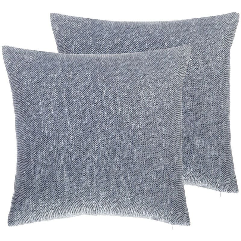 

Beliani - Conjunto de 2 cojines decorativos gris 45x45 cm LUPINE