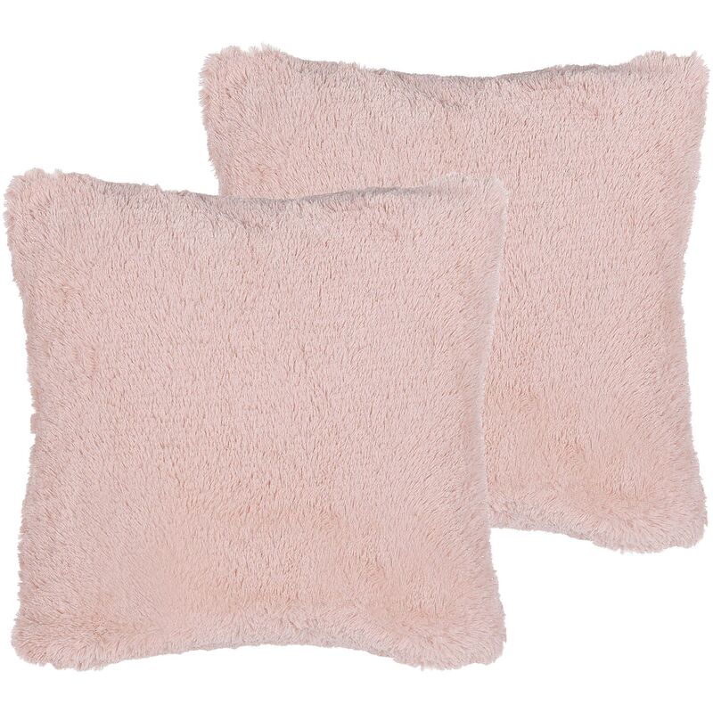 

Conjunto de 2 cojines rosa 42 x 42 cm PARGI