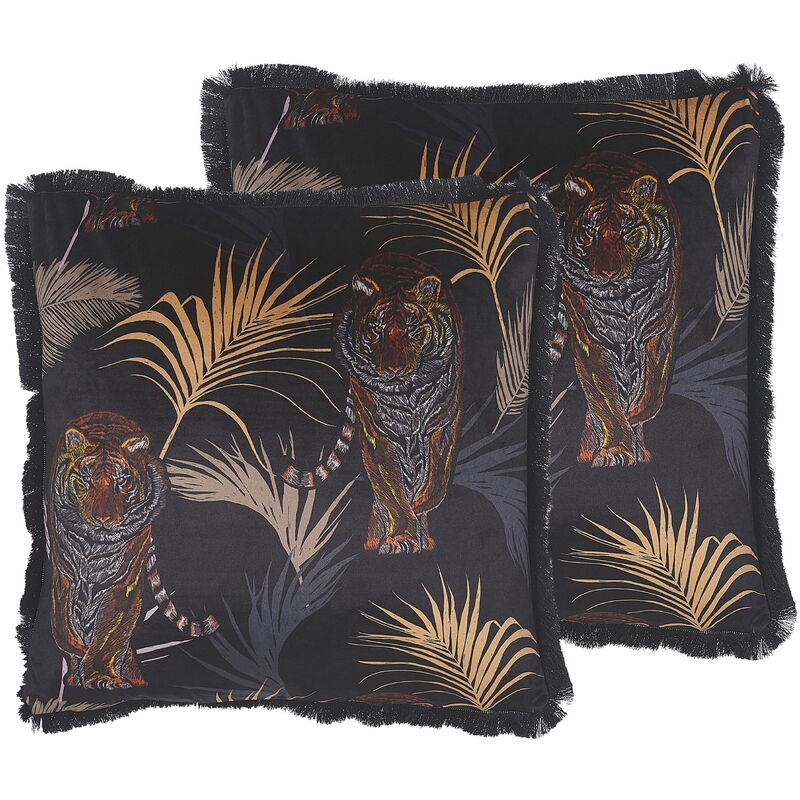 

Beliani - Conjunto de 2 cojines negro 45 x 45 cm RAMTEK