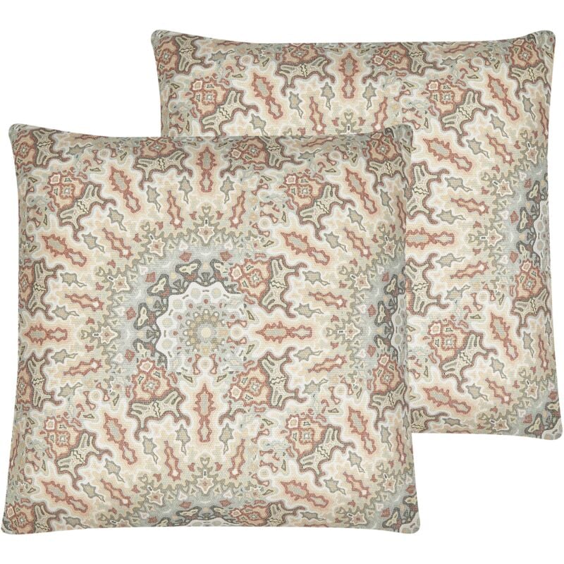 

Conjunto de 2 cojines multicolor 45 x 45 cm VRIESEA
