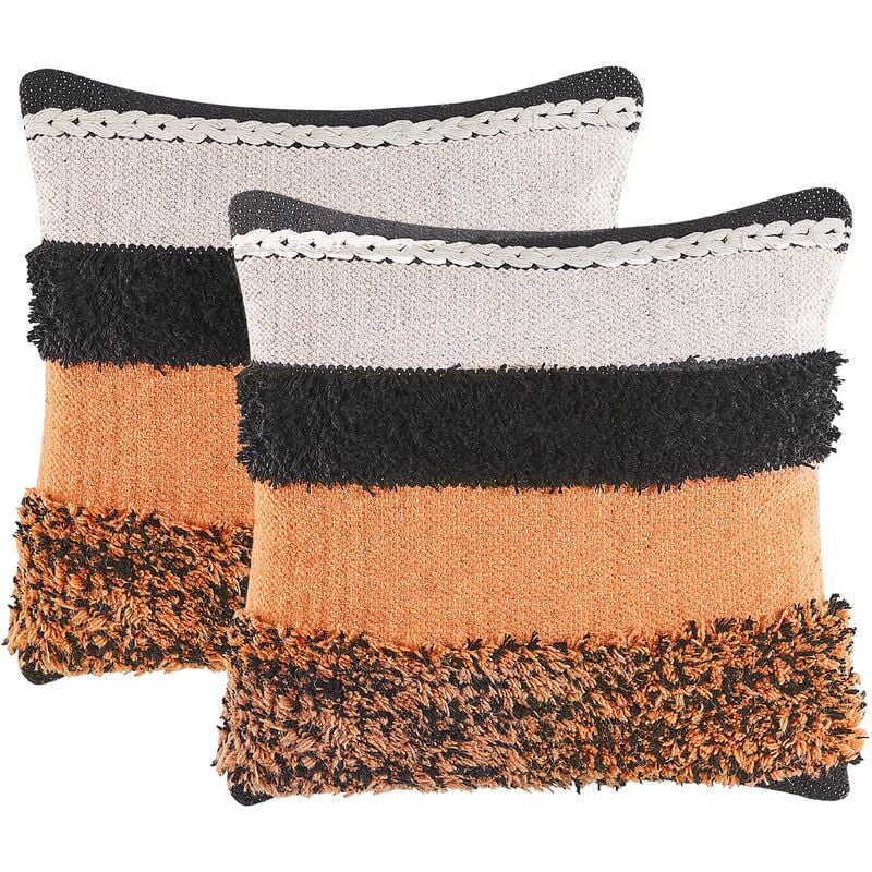 

Beliani - Conjunto de 2 cojines multicolor 45 x 45 cm MIHALGAZI