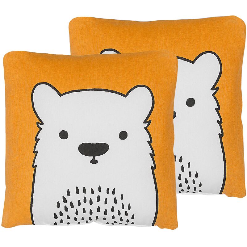 

Conjunto de 2 cojines naranja 45 x 45 cm WARANASI